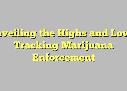 Unveiling the Highs and Lows: Tracking Marijuana Enforcement