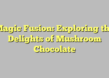 Magic Fusion: Exploring the Delights of Mushroom Chocolate